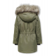 KIDS ONLY jakke med faux fur i Aloe til piger