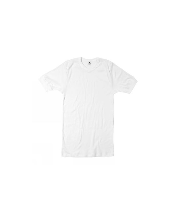Dovre Bomuld T-shirt 1/4 ærme i hvid med rund hals til herre