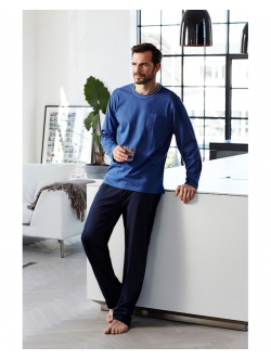 JBS jersey-pyjamas i lyseblå og mørk til mænd – S, M, L, XL, 2XL og 3XL