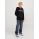 Jack & Jones Junior hoodie i sort til drenge