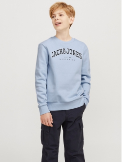 Jack & Jones Junior crew sweatshirt i sort til drenge