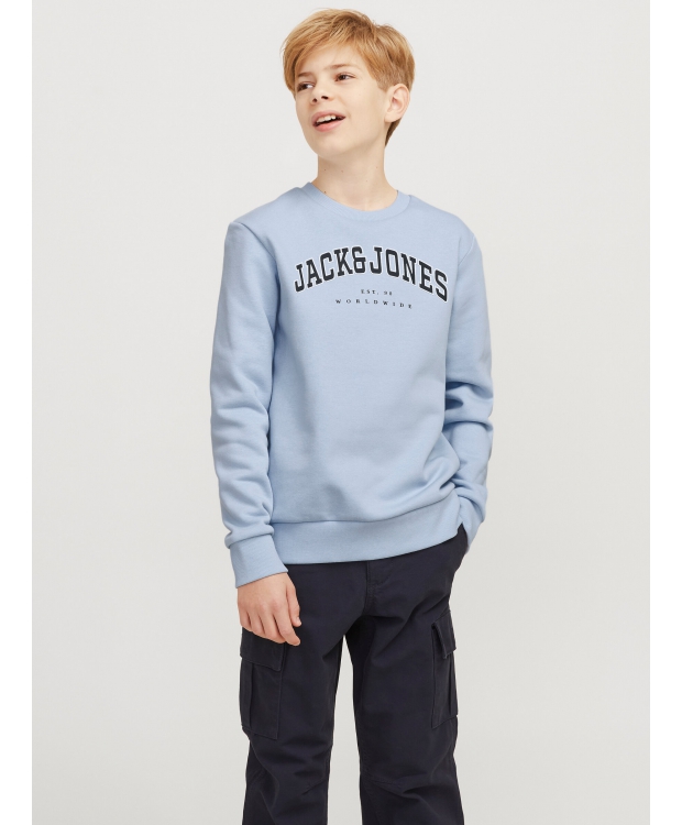 Jack & Jones Junior crew sweatshirt i sort til drenge