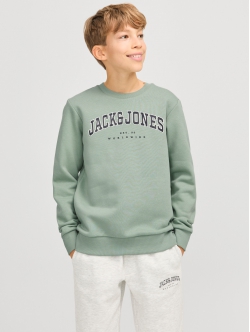 Jack & Jones Junior crew sweatshirt i sort til drenge