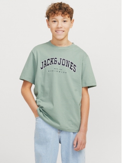 Jack & Jones Junior T-shirt i støvet grøn til drenge