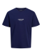 Jack & Jones Junior T-shirt i navy med tekst print til drenge