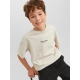 Jack & Jones Junior T-shirt i moonbeam med tekst print til drenge