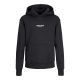 Jack & Jones Junior hoodie i sort med tekst print til drenge