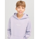 Jack & Jones Junior hoodie i Cosmic Sky med tekst print til drenge