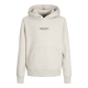 Jack & Jones Junior hoodie i Moonbeam med tekst print til drenge