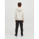 Jack & Jones Junior hoodie i Moonbeam med tekst print til drenge