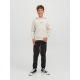 Jack & Jones Junior hoodie i Moonbeam med tekst print til drenge