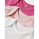 Name It 3pak Bodystocking i lyserød med hjorte til baby