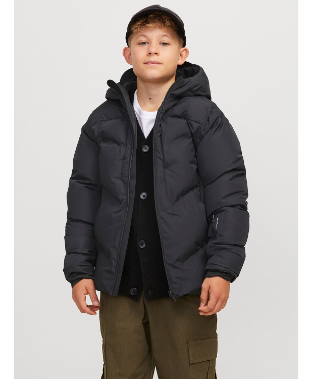 Jack & Jones Junior pufferjakke i sort til drenge