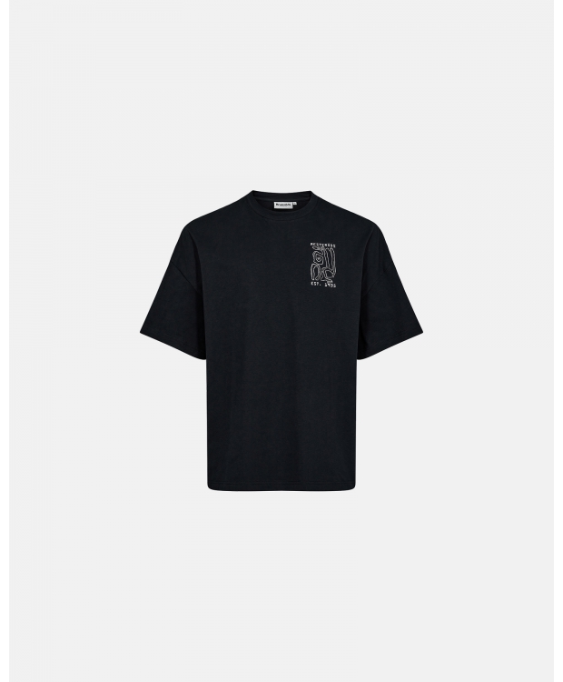 RESTERÖDS Oversized T-shirt i Sort til Herre – Rund Hals – 100% Bomuld