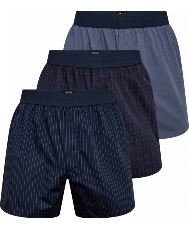 JBS 3pak bomulds boxershorts i navy til herre