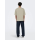 ONLY & SONS t-shirt i beige til herre | Oversized fit |
