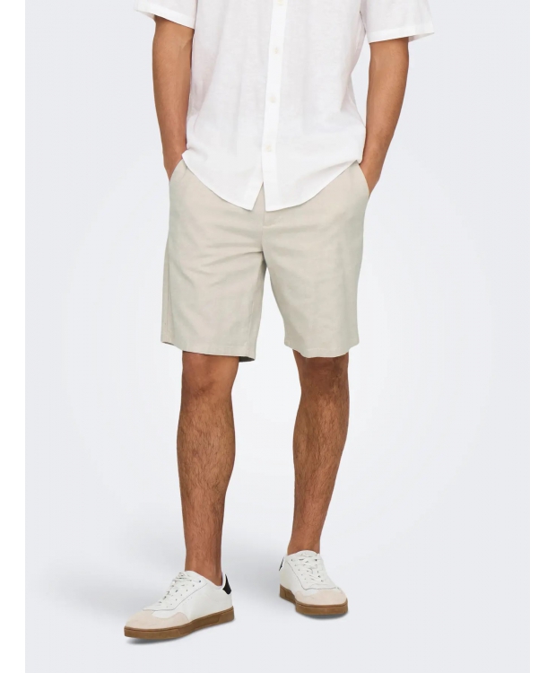 ONLY & SONS shorts i beige til herre