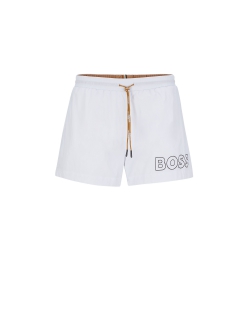 BOSS Mooneye Badeshorts i hvid til herre