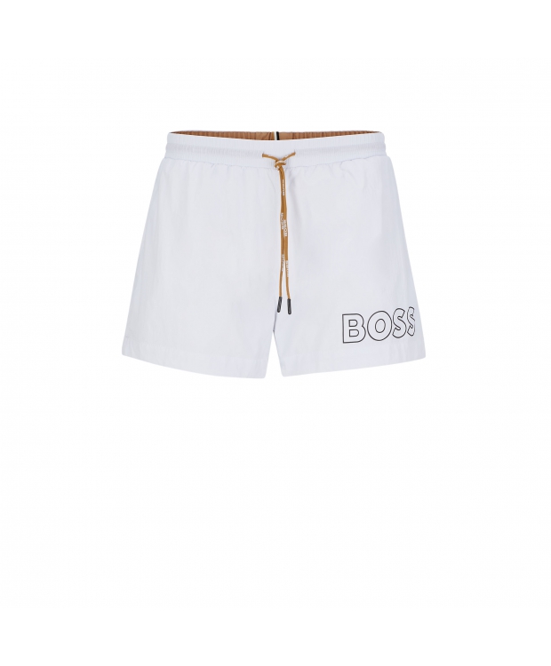 BOSS Mooneye Badeshorts i hvid til herre