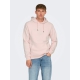 ONLY & SONS Hættetrøje i Barely Pink til herre