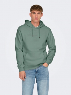 ONLY & SONS Hættetrøje i Iceberg Green til herre