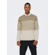 ONLY & SONS langærmet striktrøje i beige til herre