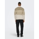 ONLY & SONS langærmet striktrøje i beige til herre