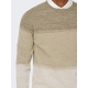 ONLY & SONS langærmet striktrøje i beige til herre