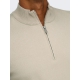 ONLY & SONS half zip i beige til herre