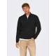 ONLY & SONS half zip i sort til herre
