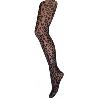 Decoy Fashion strømpebukser i golden med elegant leopard mønster , 70 denier til kvinder`