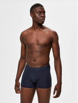 Selected 5pak økologisk bomulds boxershorts i navy til herre