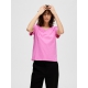 Selected klassisk t-shirt med v-hals i cyclamen til kvinder