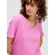 Selected klassisk t-shirt med v-hals i cyclamen til kvinder