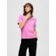 Selected klassisk t-shirt med v-hals i cyclamen til kvinder