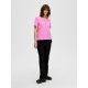 Selected klassisk t-shirt med v-hals i cyclamen til kvinder