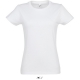 Hvid T-shirt til kvinder med rund hals, SOLS