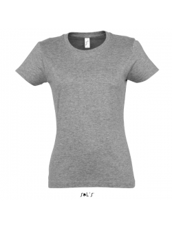 Grå t-shirt til kvinder. Rund hals – sols