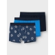 Name it 3-pak boxershorts/underbukser i blå med fodbolde til drenge