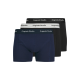 Jack & Jones 3pak boksershorts i multifarvet, sort og blå til herre