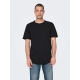 ONLY & SONS t-shirt i sort til herre | long fit |