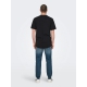 ONLY & SONS t-shirt i sort til herre | long fit |