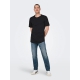 ONLY & SONS t-shirt i sort til herre | long fit |