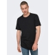 ONLY & SONS t-shirt i sort til herre | long fit |