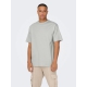 ONLY & SONS t-shirt i Mirage Gray til herre | Relaxed fit |