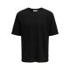 ONLY & SONS strikket t-shirt i sort til herre