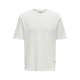 ONLY & SONS strikket t-shirt i hvid til herre