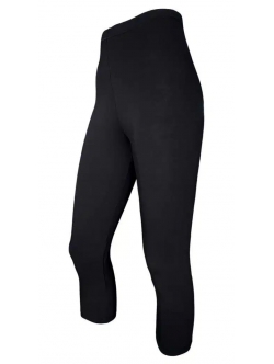 Festival bambus leggins capri 3/4 i sort til kvinder
