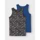 Name it 2-pak undertrøje/tank top i Space blå til drenge