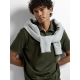 Selected Homme polo t-shirt med lynlås i mørkegrøn til herre